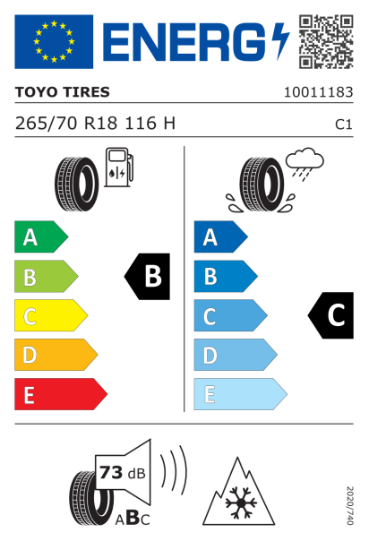 Toyo Open Country A/T III 265/70 R18 116H Eurolabel