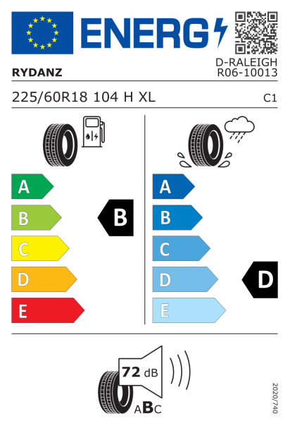 Rydanz Raleigh R06 225/60 R18 104H XL Eurolabel