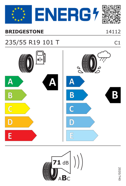 Bridgestone Turanza ECO 235/55 R19 101T AO Eurolabel