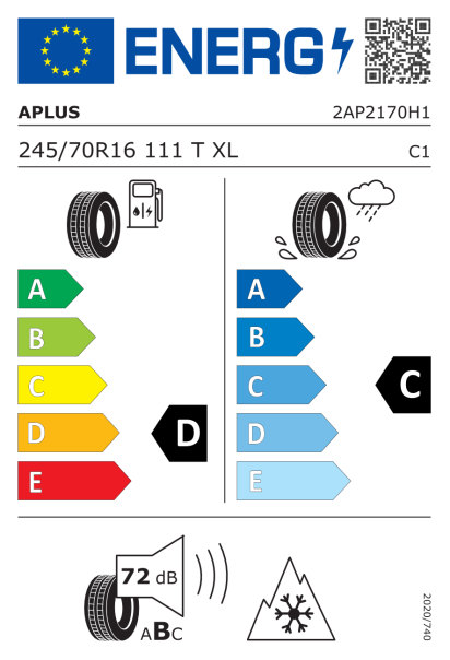 Aplus A701 245/70 R16 111T XL Eurolabel