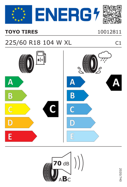 Toyo Proxes Comfort 225/60 R18 104W XL Eurolabel