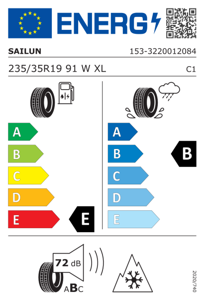 Sailun Ice Blazer Alpine Evo1 235/35 R19 91W XL Eurolabel