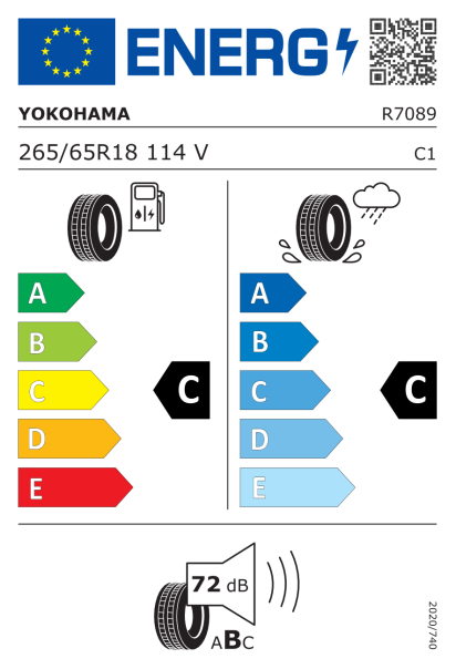 Yokohama Geolandar A/T G31 265/65 R18 114V Eurolabel