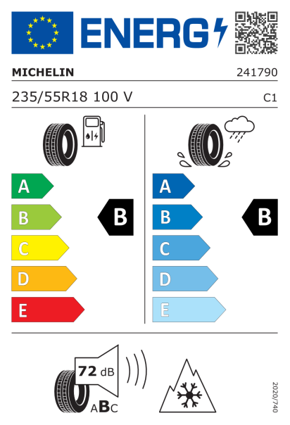 Michelin CrossClimate 3 235/55 R18 100V Eurolabel