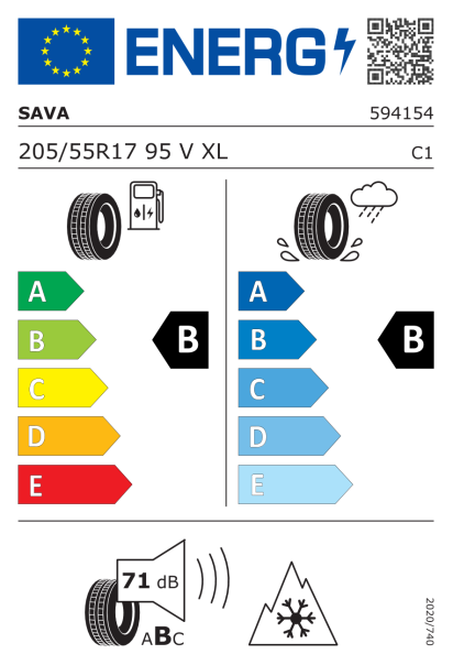 Sava ALL WEATHER 205/55 R17 95V XL Eurolabel