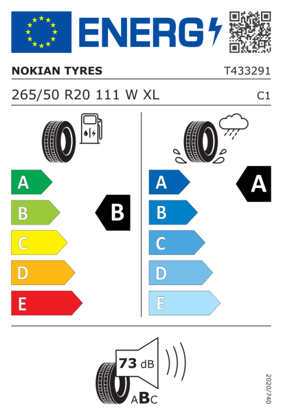 Nokian Powerproof 1 265/50 R20 111W XL Eurolabel