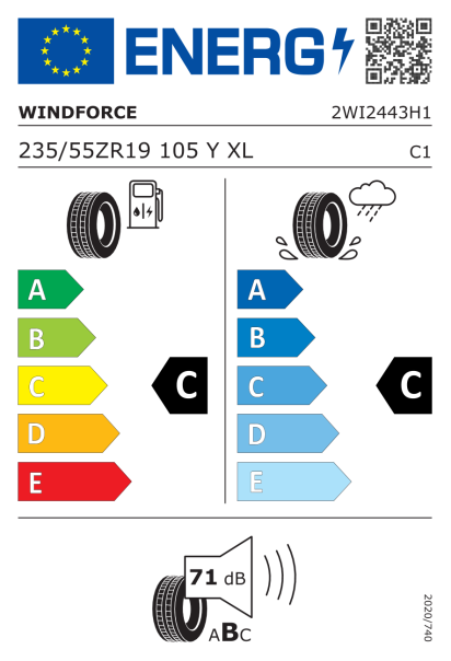 Windforce CatchFors UHP Pro 235/55 R19 105Y XL Eurolabel