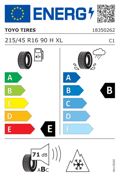 Toyo Observe S944 215/45 R16 90H XL Eurolabel
