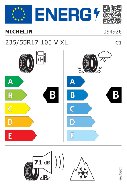 Michelin Alpin 7 235/55 R17 103V XL Eurolabel