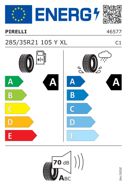 Pirelli PZero 285/35 R21 105Y XL RunFlat * Eurolabel