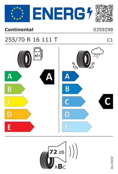 Continental CrossContact RX 255/70 R16 111T Eurolabel
