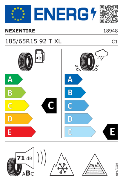 Nexen WinGuard Ice 3 185/65 R15 92T XL Eurolabel