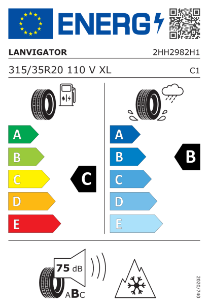 Lanvigator Wintergrip UHP 315/35 R20 110V XL Eurolabel