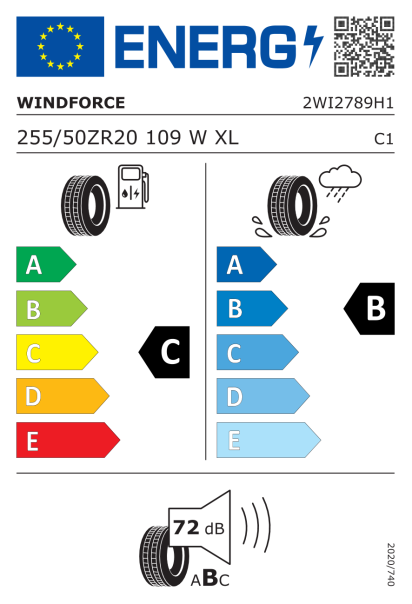 Windforce CatchFors UHP Pro 255/50 R20 109W XL Eurolabel