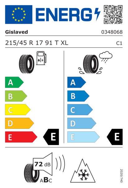Gislaved Nord Frost 200 215/45 R17 91T XL Eurolabel