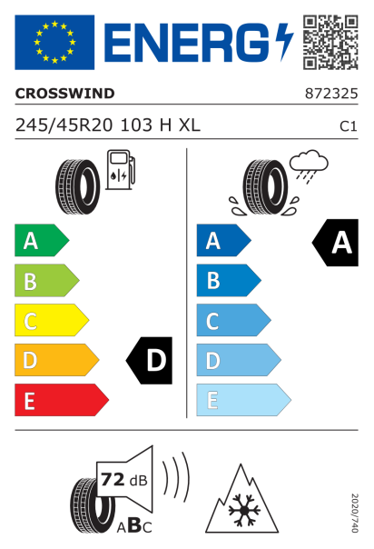 Crosswind Grip Peak Winter 245/45 R20 103H XL Eurolabel