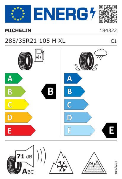 Michelin X-Ice Snow SUV 285/35 R21 105H XL Eurolabel