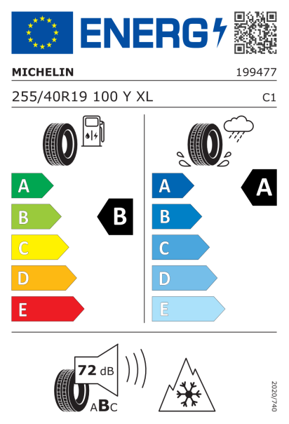 Michelin CrossClimate 3 Sport 255/40 R19 100Y XL FRV Eurolabel