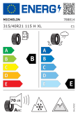 Michelin X-Ice Snow SUV 315/40 R21 115H XL Eurolabel
