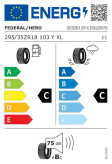 Federal Evoluzion F60 295/35 R18 103Y XL Eurolabel