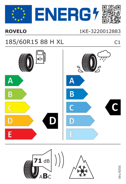 Rovelo All Weather R4S 185/60 R15 88H XL Eurolabel