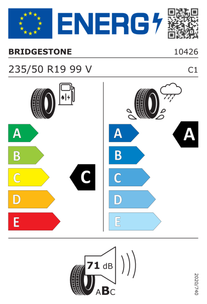 Bridgestone Alenza 001 235/50 R19 99V Eurolabel