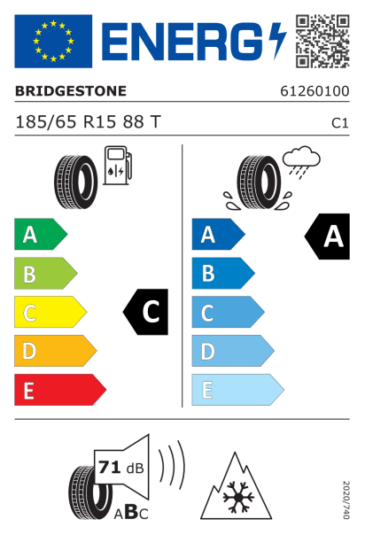 Bridgestone Blizzak LM005 185/65 R15 88T Eurolabel