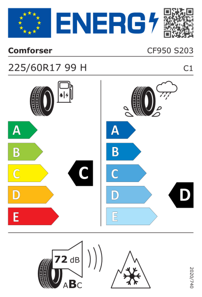 Comforser CF950 225/60 R17 99H Eurolabel